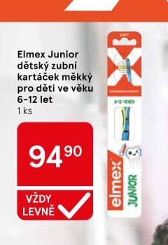 Elmex Junior dětský zubní kartáček měkký