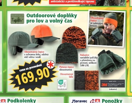 Outdoorové doplňky pro lov a volný čas