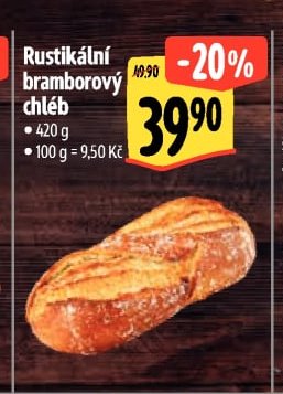 Rustikální bramborový chléb