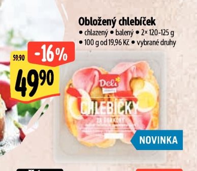 Obložený chlebíček