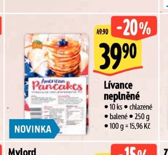 Lívance neplněné