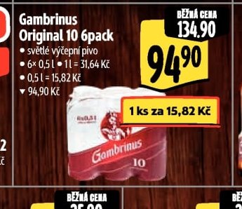 Gambrinus Original 10 6pack