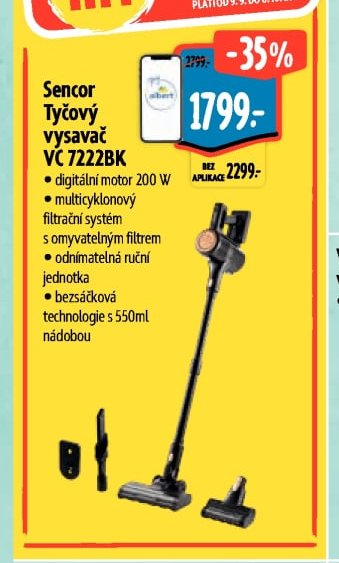 Sencor Tyčový vysavač VC 7222BK
