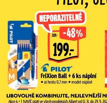 PILOT FriXion Ball + 6 ks náplní
