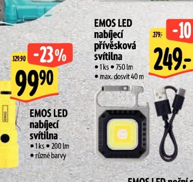 EMOS LED nabíjecí přívěsková svítilna