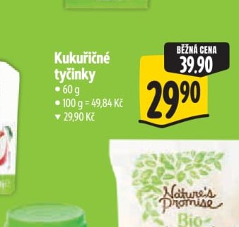 Nature's Promise Bio Kukuřičné tyčinky