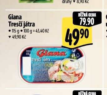Giana Tresčí játra