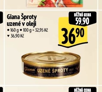 Giana Šproty uzené v oleji