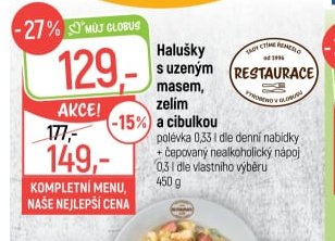 Halušky s uzeným masem, zelím