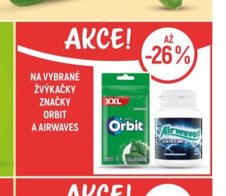 Žvýkačky Orbit a Airwaves