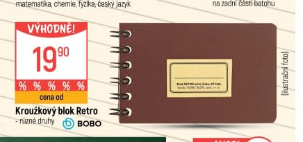 Kroužkový blok Retro BOBO