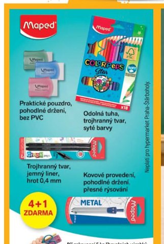 Maped produkty (pouzdro, pastelky, linery)