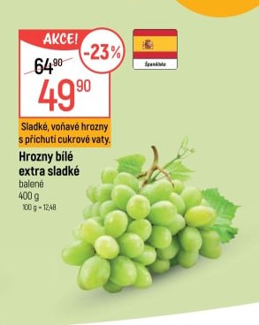 Hrozny bílé extra sladké