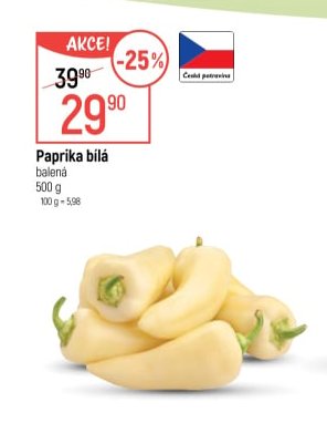 Paprika bílá