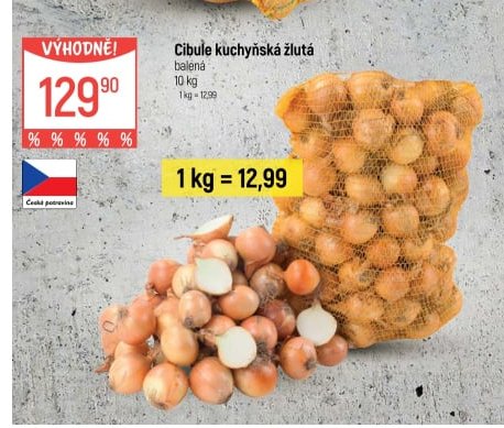 Cibule kuchyňská žlutá