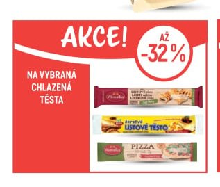 Na vybraná chlazená těsta