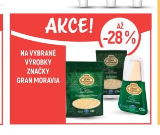 Na vybrané výrobky značky Gran Moravia