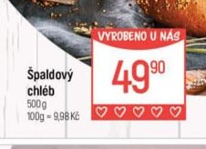 Špaldový chléb 500g
