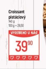 Croissant pistáciový 140g