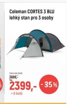 Coleman CORTES 3 BLU lehký stan pro 3 osoby
