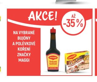 Na vybrané bujóny a polévkové koření značky Maggi
