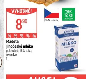 Madeta Jihočeské mléko