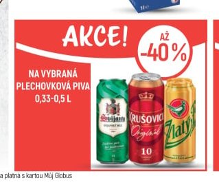 Na vybraná plechovková piva