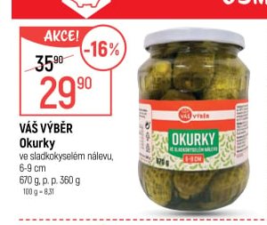 Váš výběr Okurky