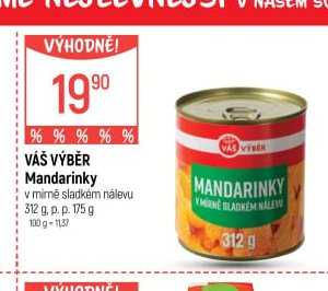 Váš výběr Mandarinky