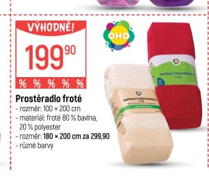 Prostěradlo froté
