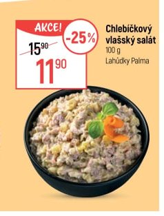 Chlebíčkový vlašský salát
