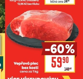 Vepřová plec bez kosti
