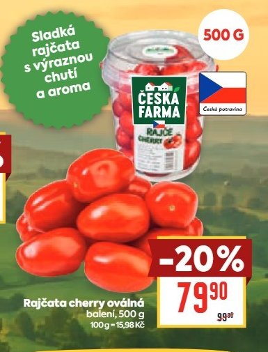 Rajčata cherry oválná
