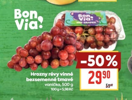 Hrozny révy vinné bezsemenné tmavé