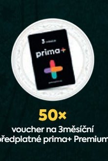 Voucher na 3měsíční předplatné prima+ Premium