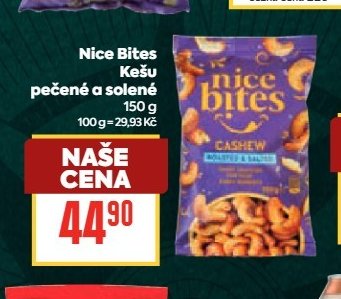 Nice Bites Kešu pečené a solené