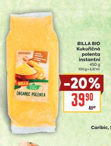 BILLA BIO Kukuřičná polenta instantní