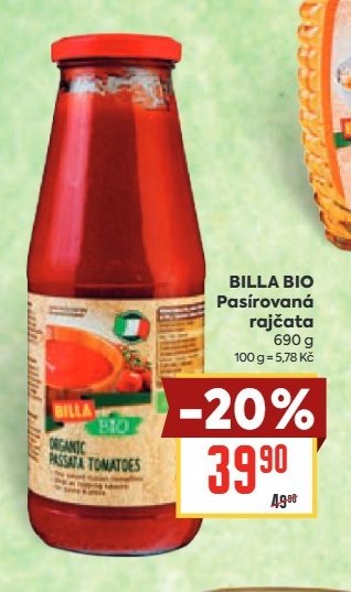 BILLA BIO Pasírovaná rajčata