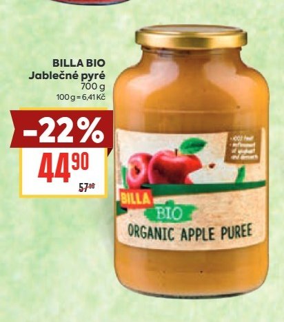 BILLA BIO Jablečné pyré