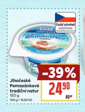 Jihočeské Pomazánkové tradiční natur