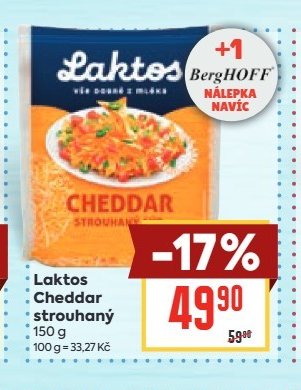 Laktos Cheddar strouhaný