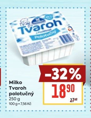 Milko Tvaroh polotučný