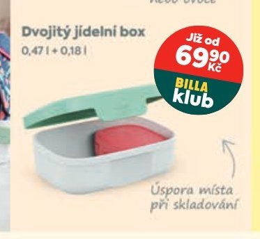 Dvojitý jídelní box 0,47 l + 0,18 l