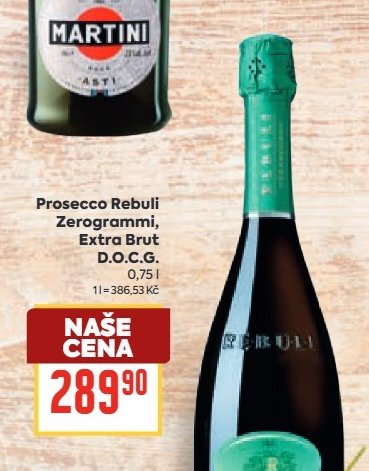Prosecco Rebuli Zerogrammi, Extra Brut D.O.C.G.