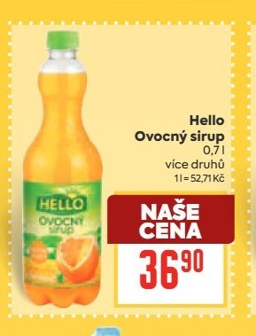 Hello Ovocný sirup