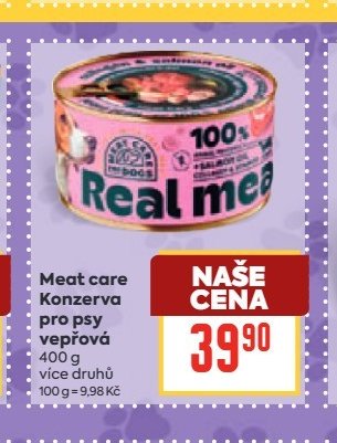 Meat care Konzerva pro psy vepřová