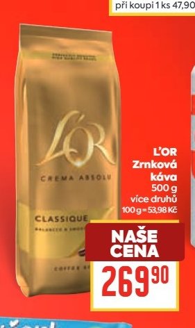 L'OR Zrnková káva