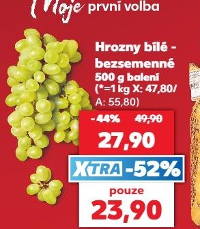 Hrozny bílé bezsemenné 500 g