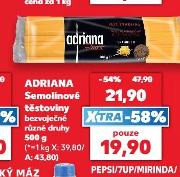 ADRIANA Semolinové těstoviny různé druhy 500 g