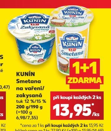 Kunín Smetana na vaření/zakysaná